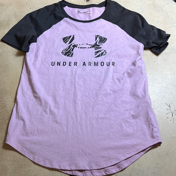 Under Armour Tops - Under Armour, Women’s T-shirt, lilac, gray, size medium, soft cotton and comfy